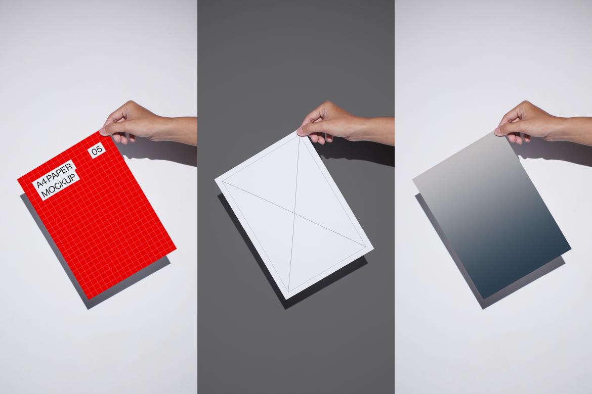 10 A4 Paper Mockups Bundle