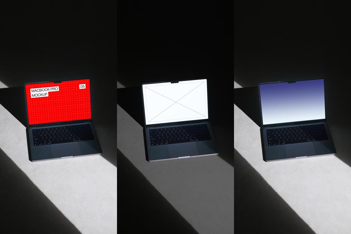 10 Macbook Pro Mockups Bundle