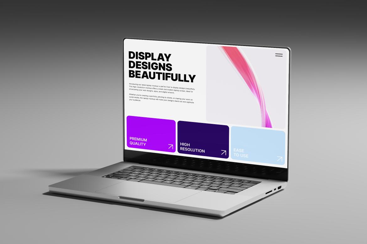 Laptop Mockup Minimalist Series - Scene 01