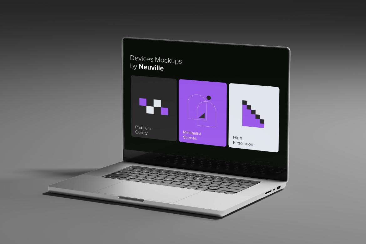 Laptop Mockup Minimalist Series - Scene 01