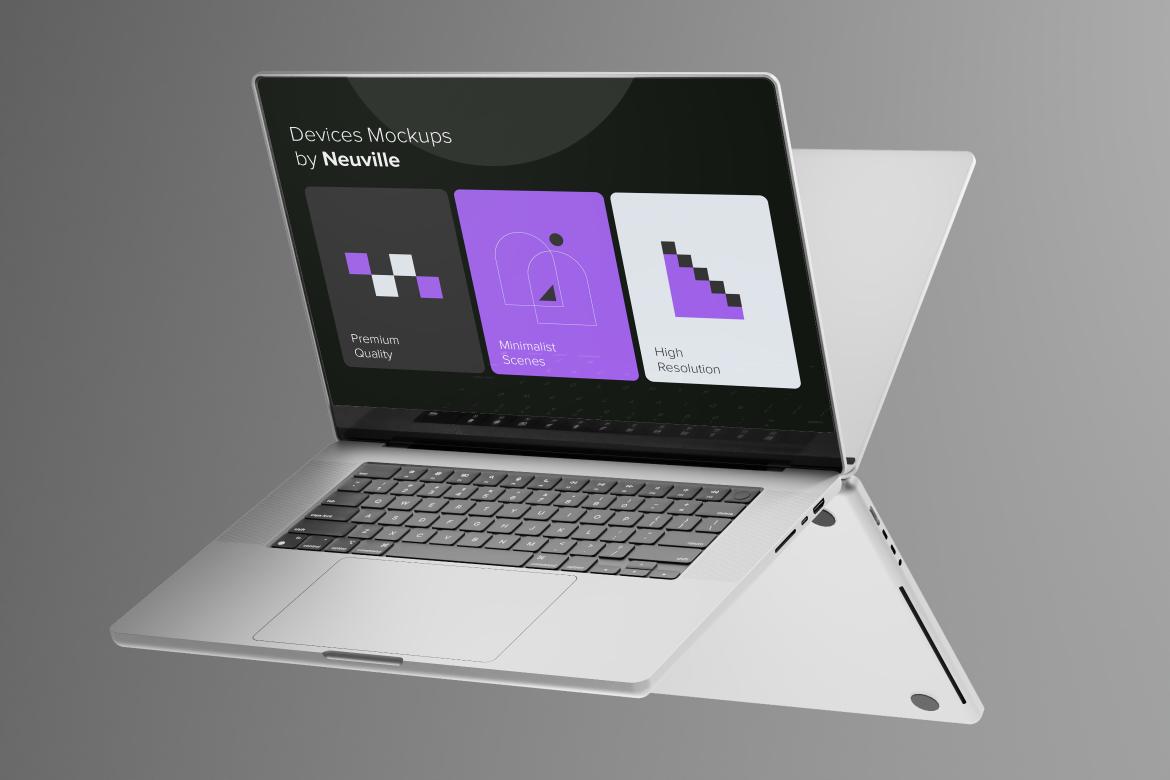 Laptop Mockup Minimalist Series - Scene 02