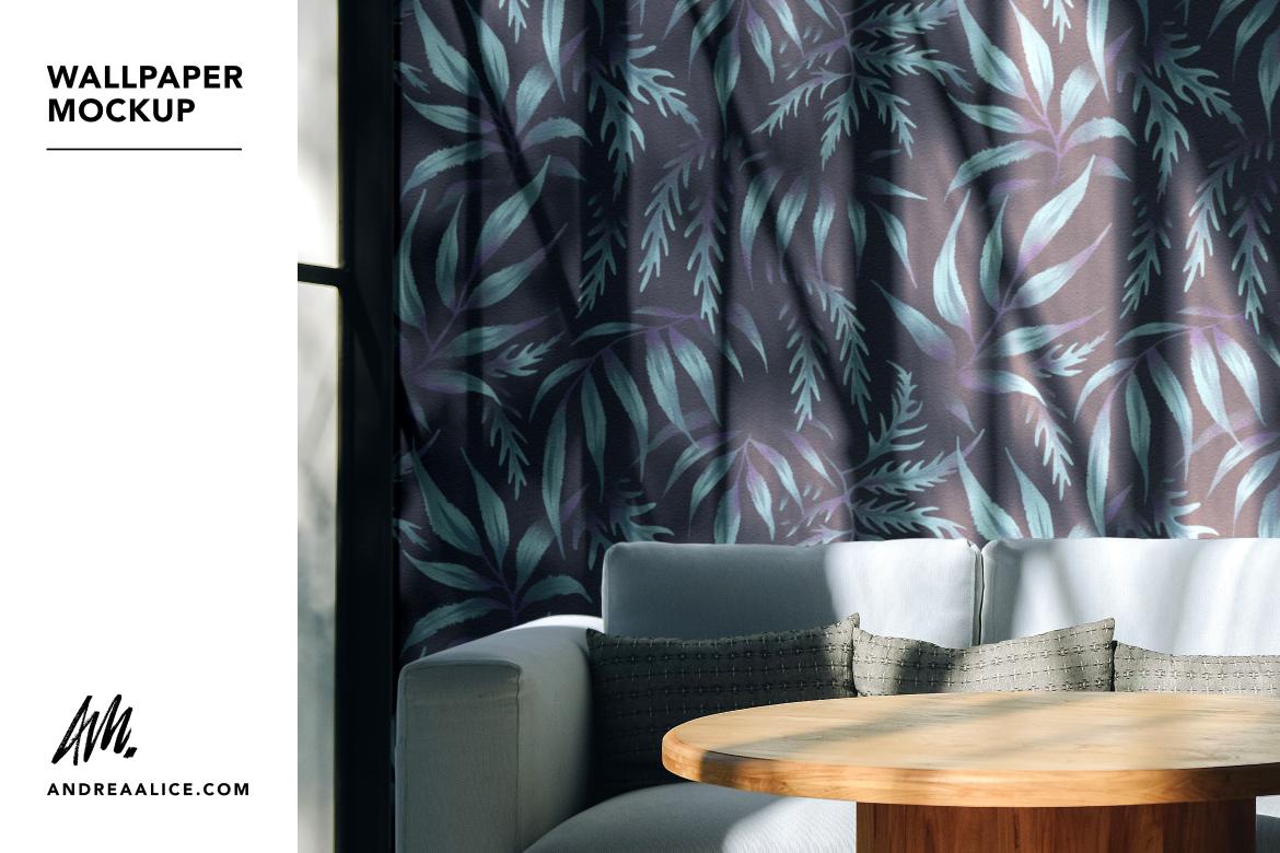 Wallpaper Mockup - Industrial Living Room