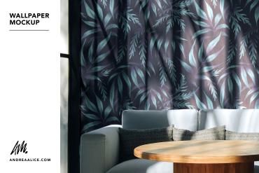 Wallpaper Mockup - Industrial Living Room