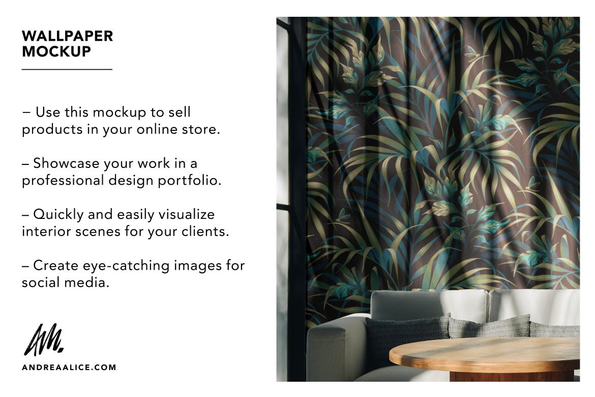 Wallpaper Mockup - Industrial Living Room
