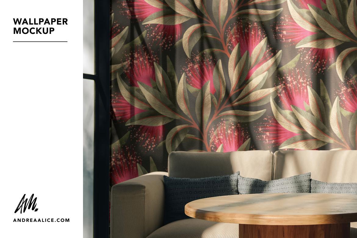 Wallpaper Mockup - Industrial Living Room