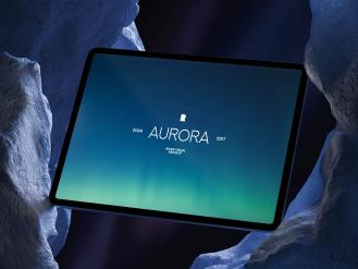 iPad Pro Aurora Series Free Mockup