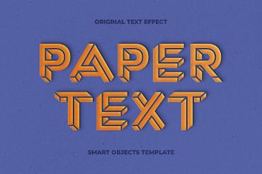 Cut Out Paper Text Effect