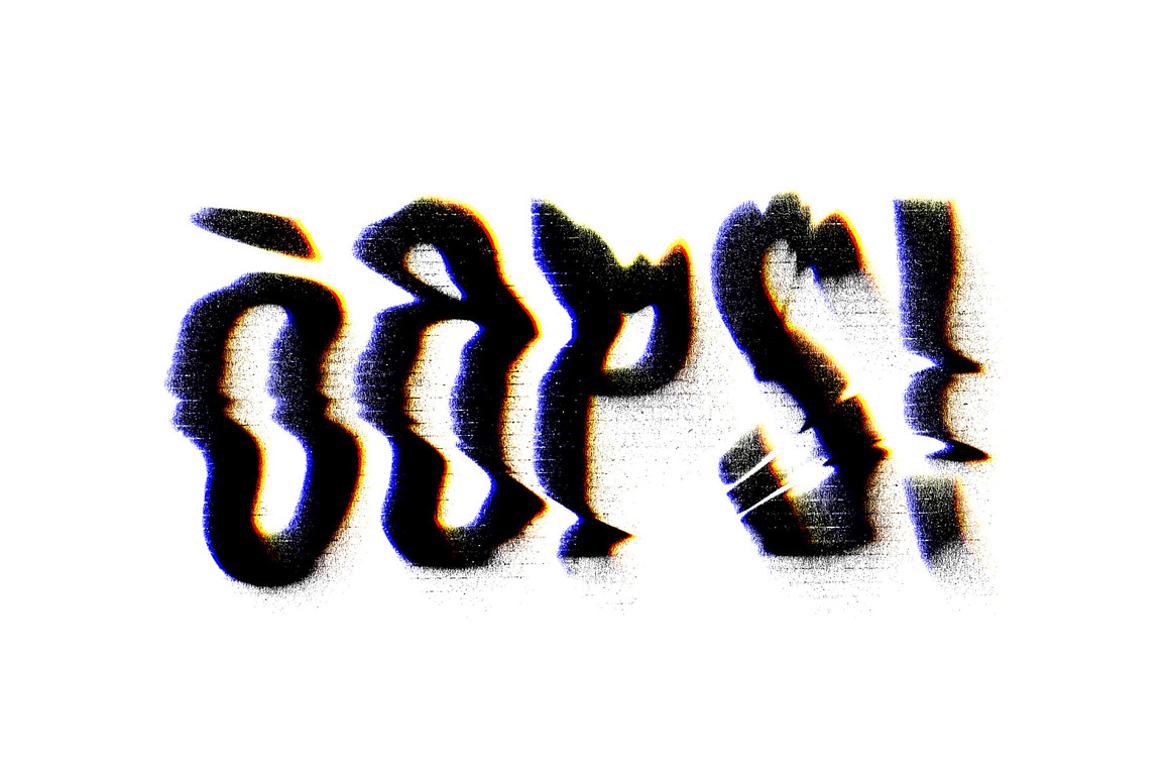 Displacement Glitch Text Effect