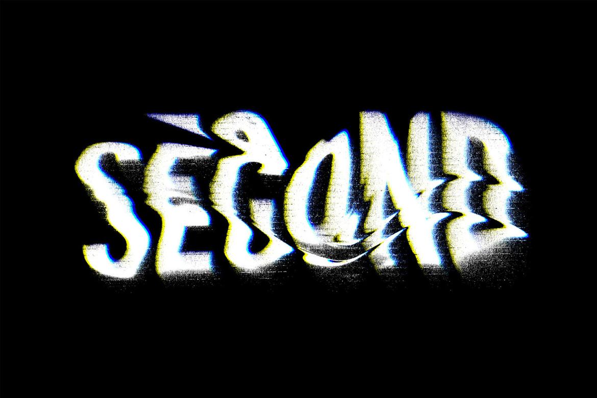 Displacement Glitch Text Effect