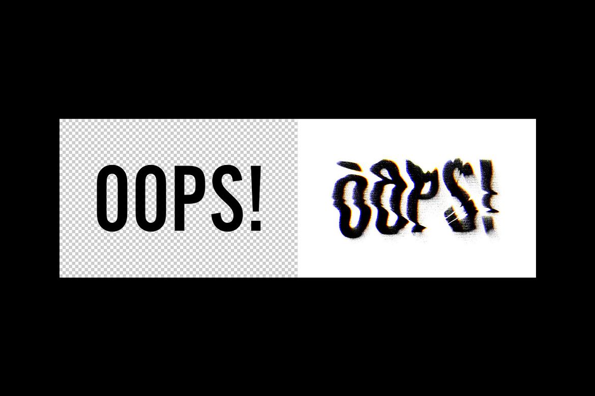 Displacement Glitch Text Effect