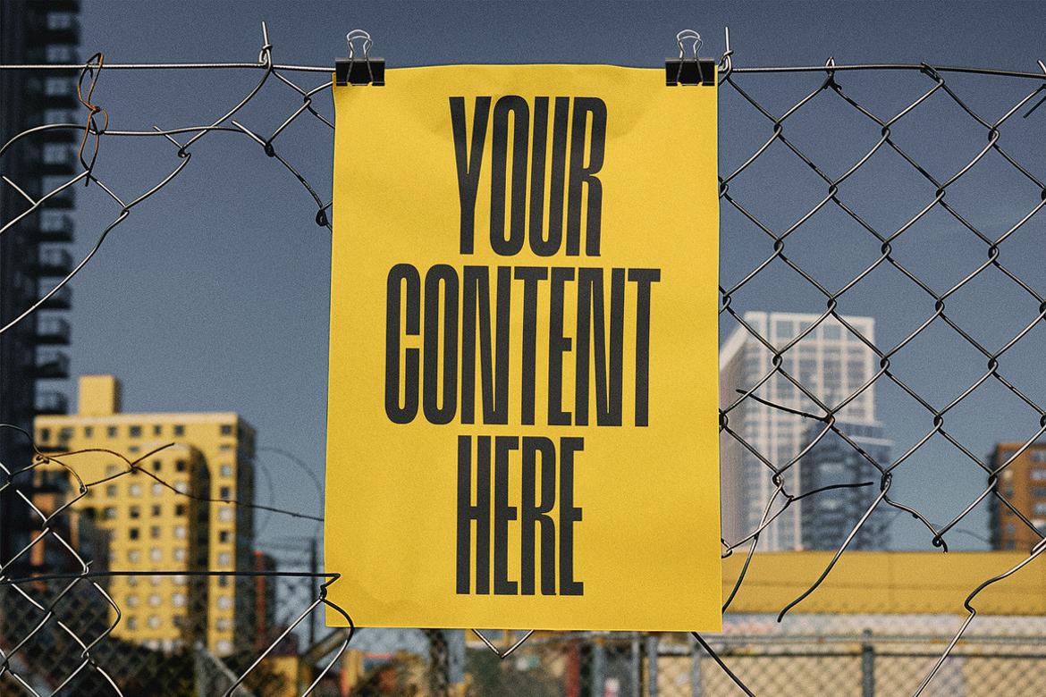 Grunge Urbanistic Poster Mockup