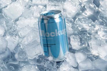 Ice Cubes & Can Mockup