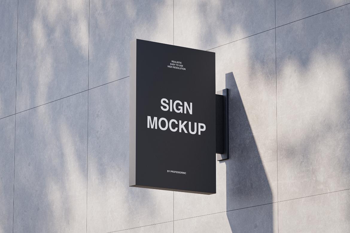 2x3 Shop Sign Mockup