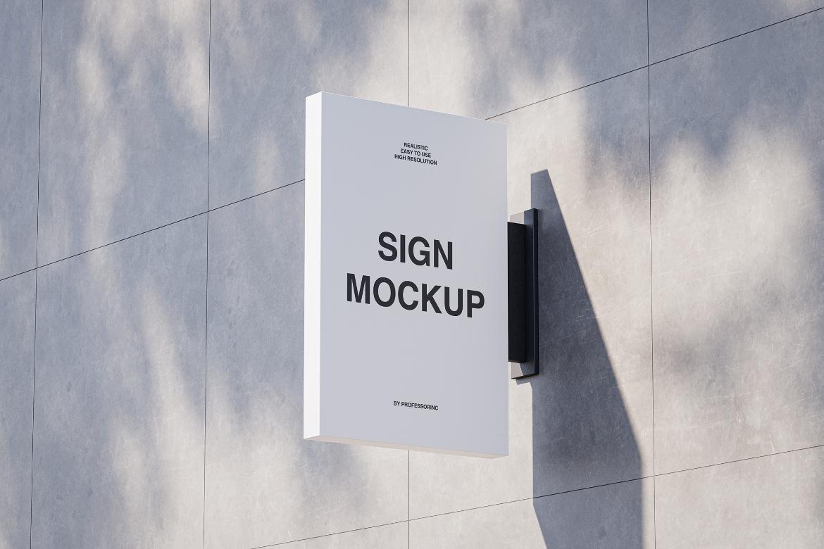 2x3 Shop Sign Mockup