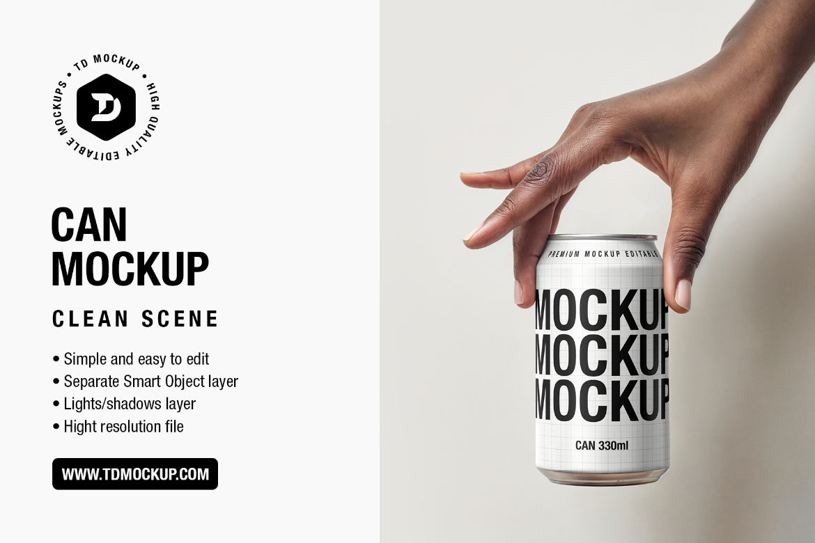 Can Mockup - Clean Scene
