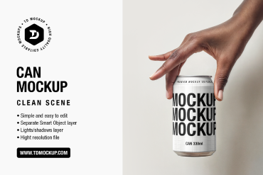 Can Mockup - Clean Scene