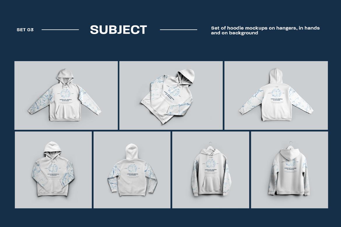 21 Mockups Oversize Hoodie. 3 Different Style