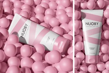 Cosmetic Tube Among a Bunch of Balls Mockup