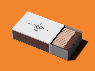 Match Box Free Mockup