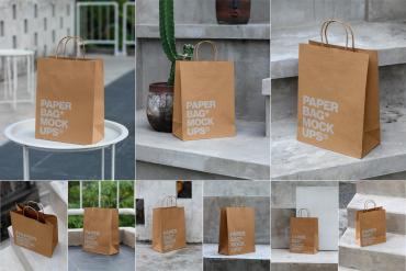 Outdoor Paper Bag Mockup Collection 