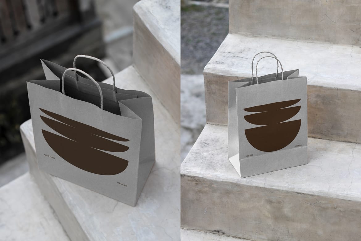 Outdoor Paper Bag Mockup Collection 