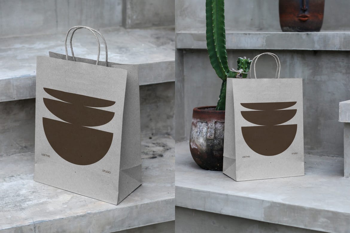 Outdoor Paper Bag Mockup Collection 