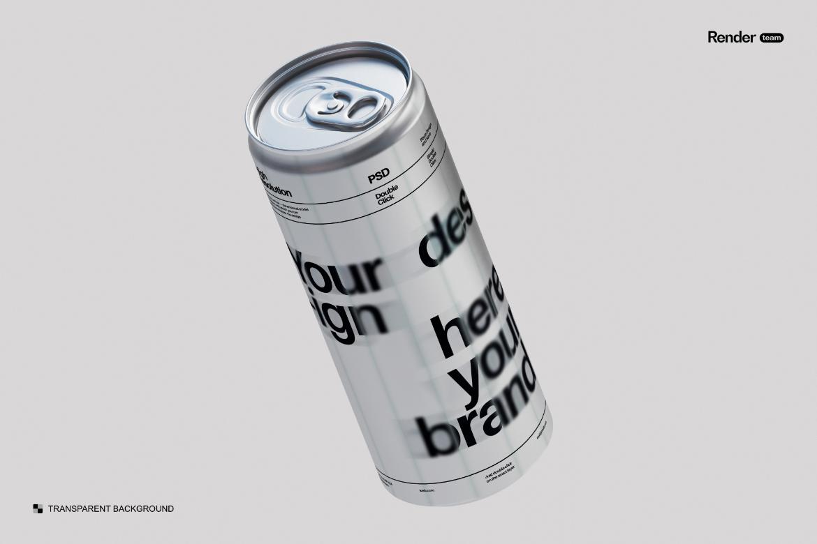 Metallic Soda Can Mockup Set