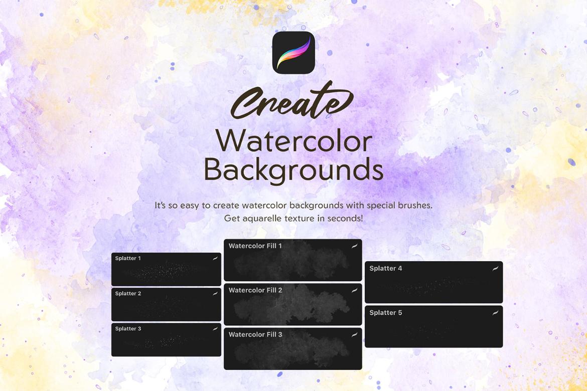 Realistic Watercolor Procreate Brushes