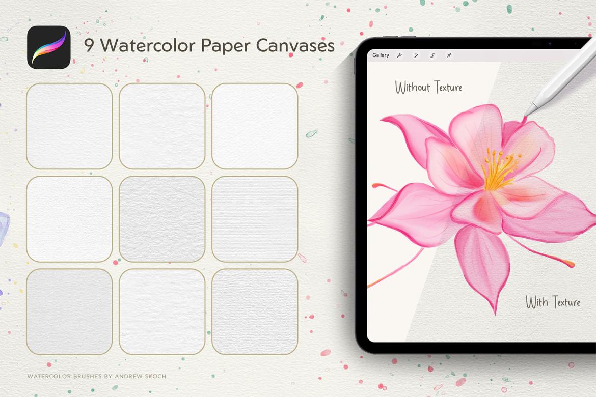Realistic Watercolor Procreate Brushes