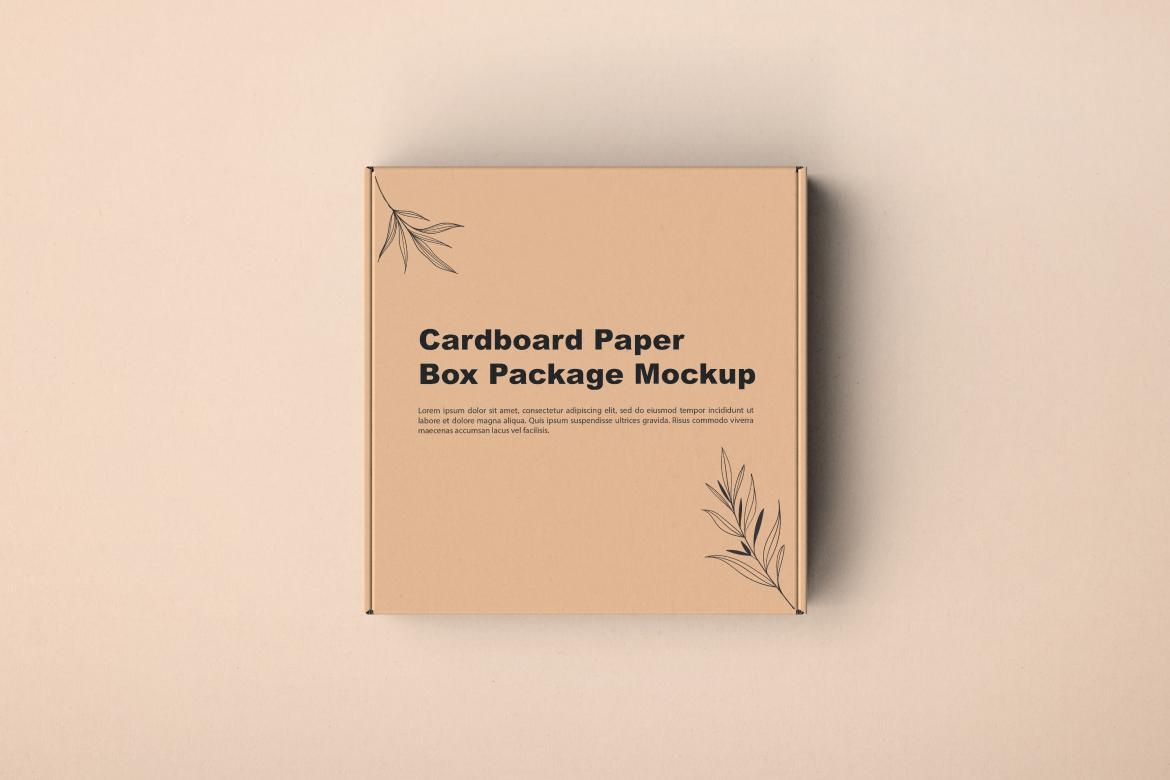 Cardboard Paper Box Packaging Mockup