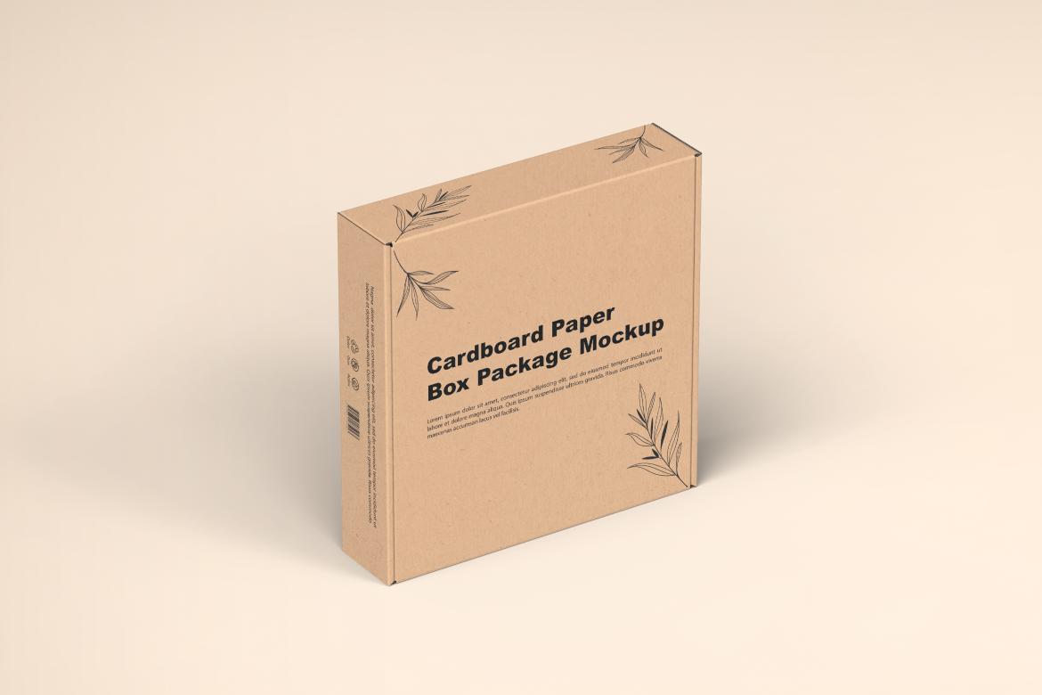 Cardboard Paper Box Packaging Mockup