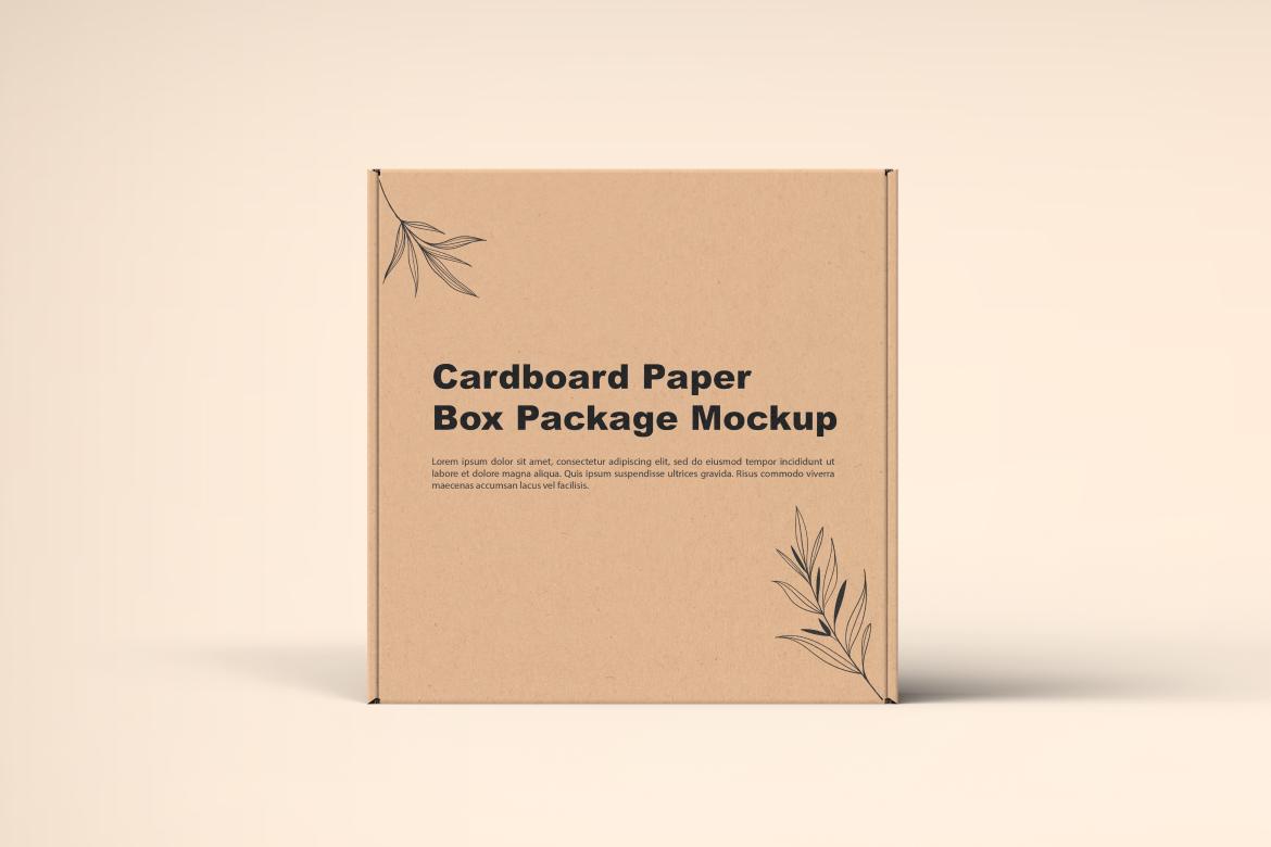 Cardboard Paper Box Packaging Mockup
