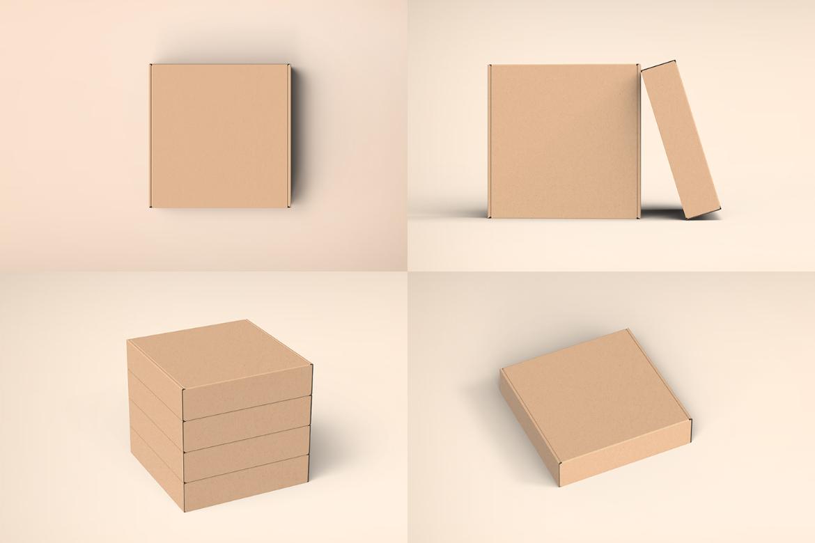 Cardboard Paper Box Packaging Mockup