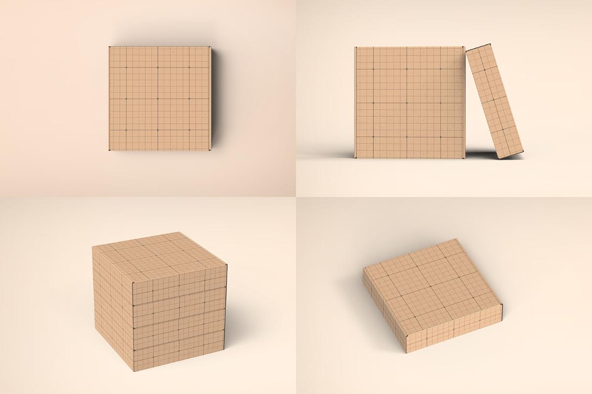 Cardboard Paper Box Packaging Mockup