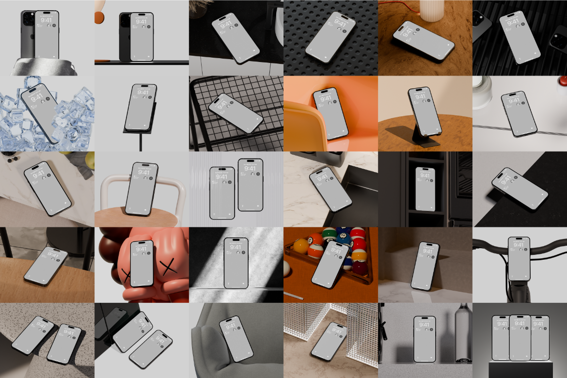 iPhone 16 Pro Mockup Bundle