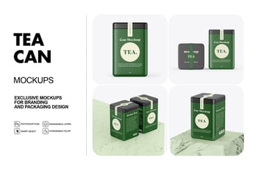 Tea Can Mockups