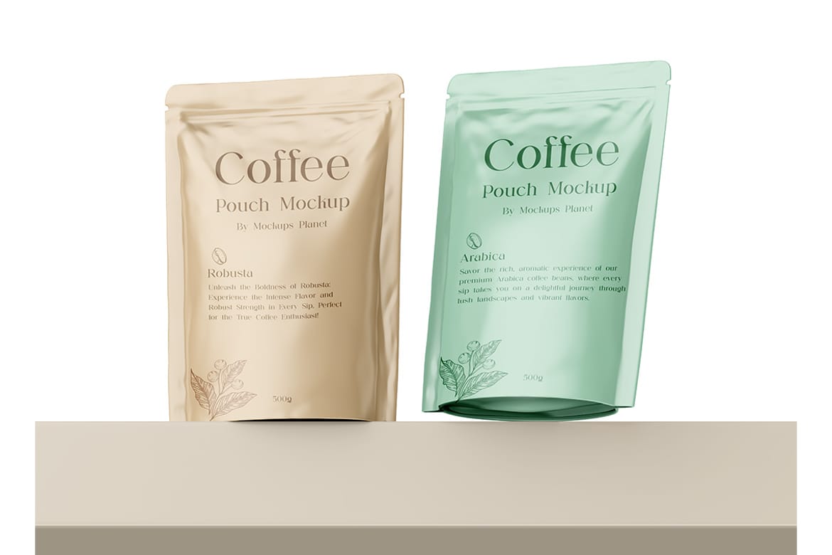 Coffee Pouch Mockups