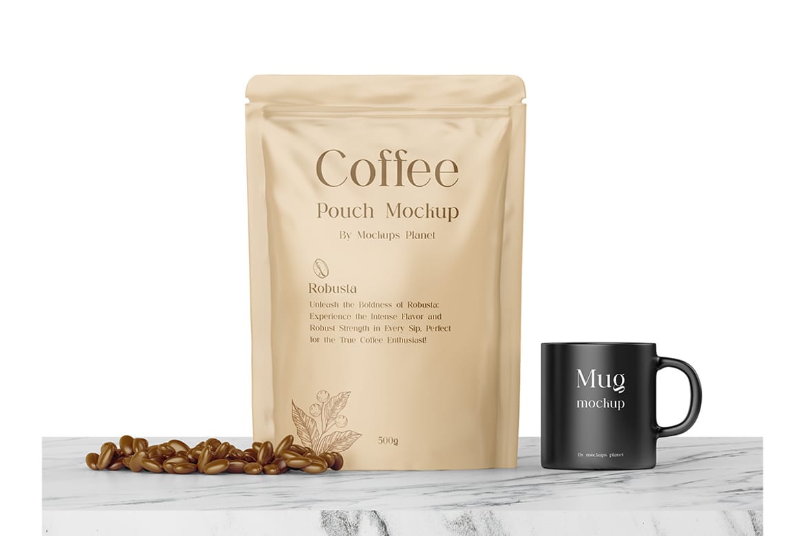 Coffee Pouch Mockups
