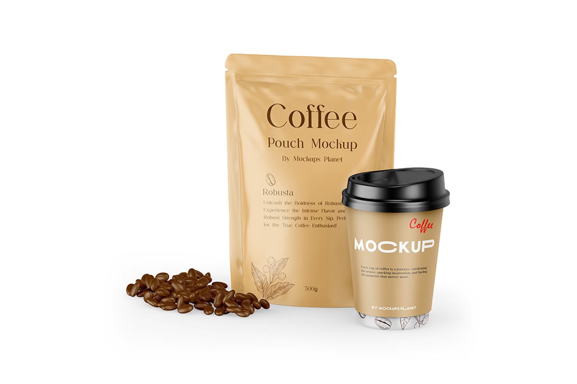 Coffee Pouch Mockups