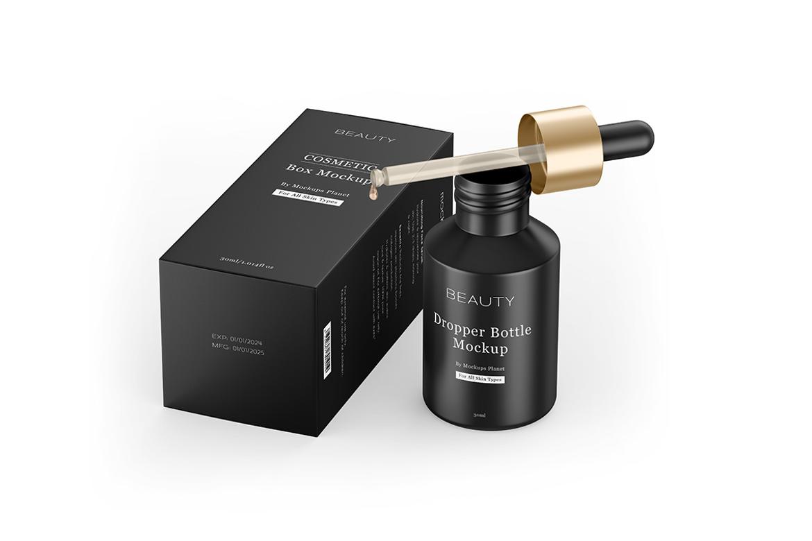 Dropper Bottle with Box Mockups