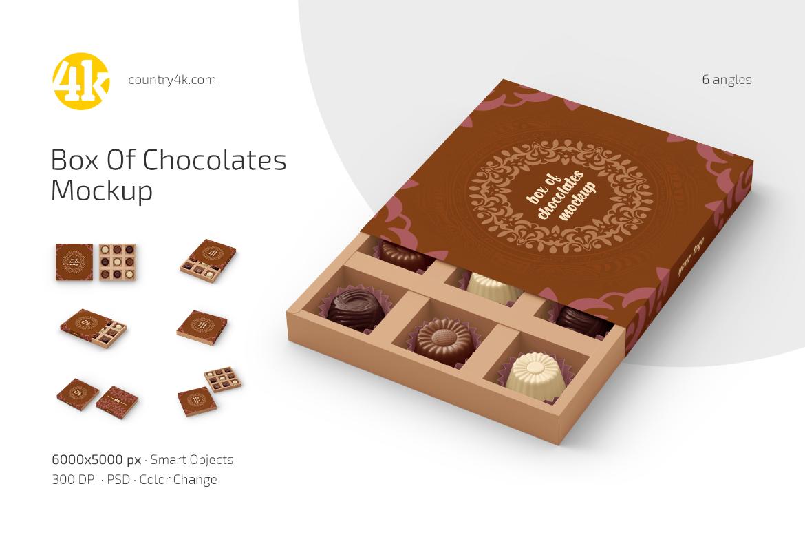 Box of Chocolates Mockup Set