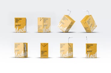 Milk or Juice Small Box Mock-Up