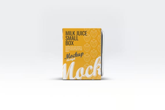Milk or Juice Small Box Mock-Up