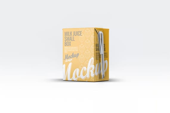 Milk or Juice Small Box Mock-Up