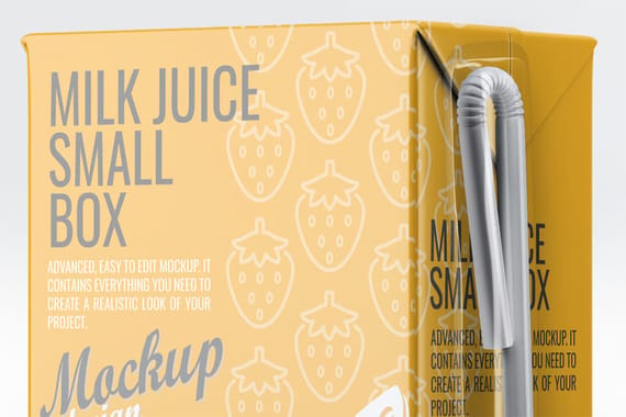 Milk or Juice Small Box Mock-Up