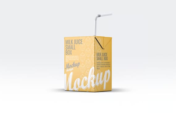 Milk or Juice Small Box Mock-Up