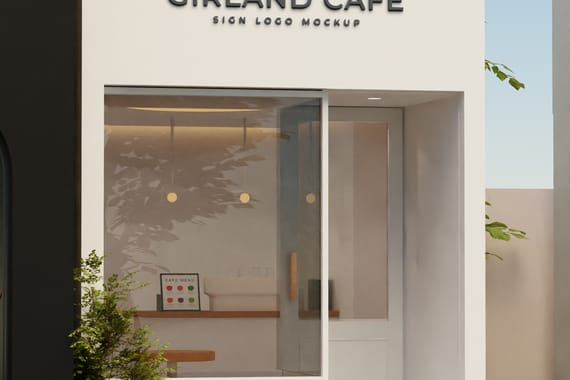 Sign logo mockup