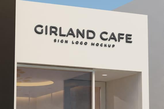 Sign logo mockup