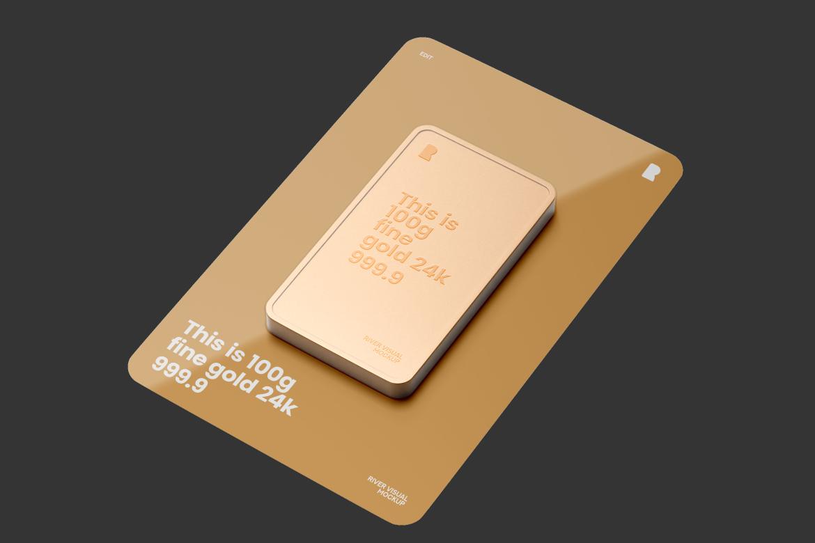 Gold Bar Free Mockup