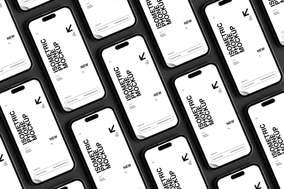 Isometric iPhone Mockup